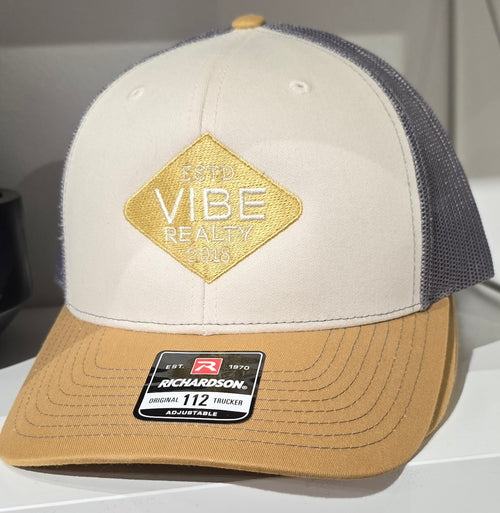 Embroidered Gold Vibe Baseball Cap